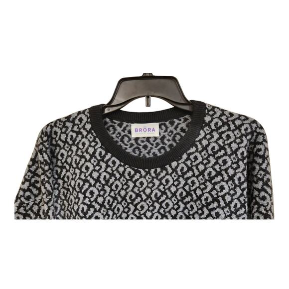 Brora Scottish Cashmere Jumper Sweater Print Pullover Women's Size 8 - 10 - Picture 4 of 11